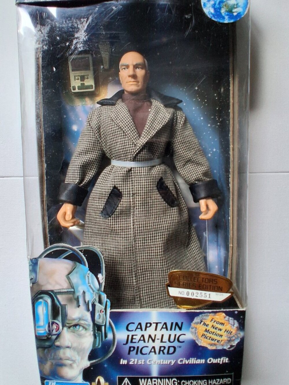 Star Trek Picard Figure Playmates First Contact 9" 1996 Box Wear